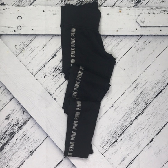 PINK VICTORIA’S SECRET Cozy Logo Leggings sz XS - Picture 2 of 9